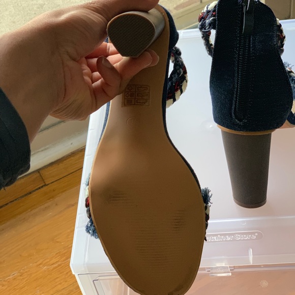 Frayed Denim Block Heel - Picture 3 of 3